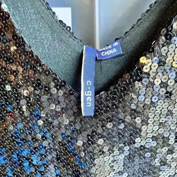 VINTAGE ~C Gen~ Black Mini Dress - Small - Picture 5 of 5